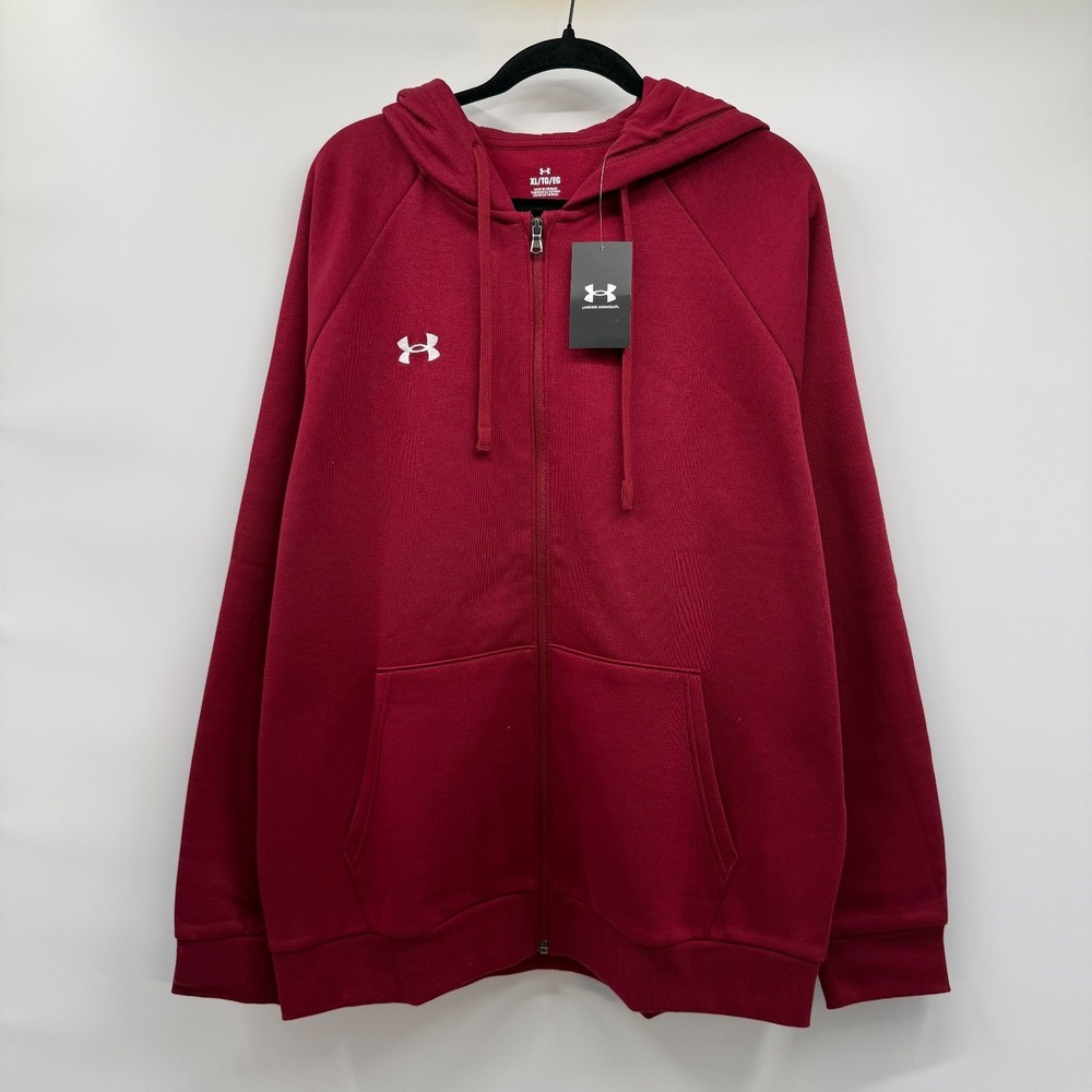 Under Armour Mens Size XL Hoodie Jacket Full Zip Rival Fleece Sweatshirt New